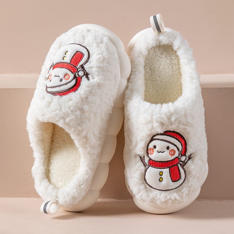 Snowman Christmas Slippers White / US 4.5-5 / UK 2.5-3 / EU 35-36