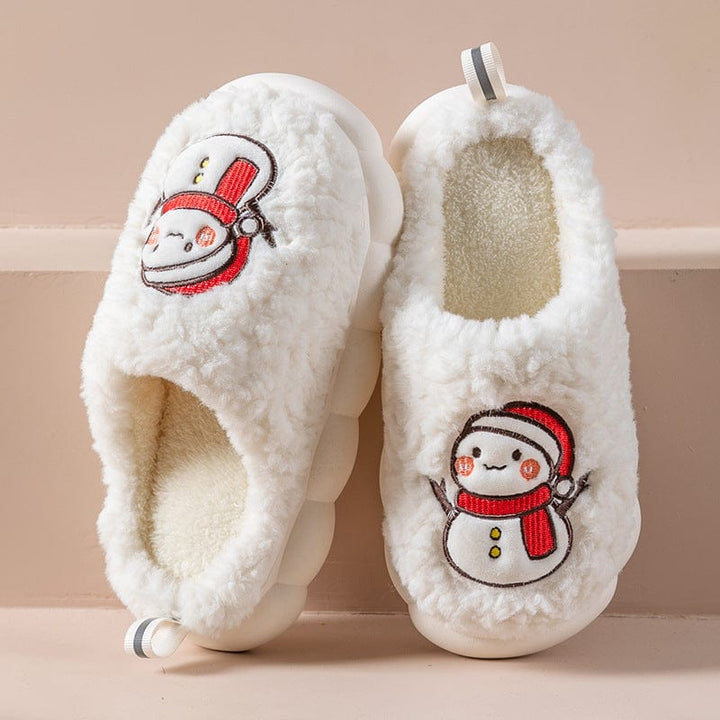 Snowman Christmas Slippers White / US 4.5-5 / UK 2.5-3 / EU 35-36