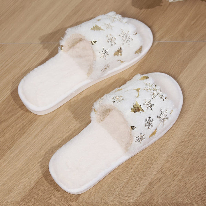 Non-slip Christmas Fluffy Slippers