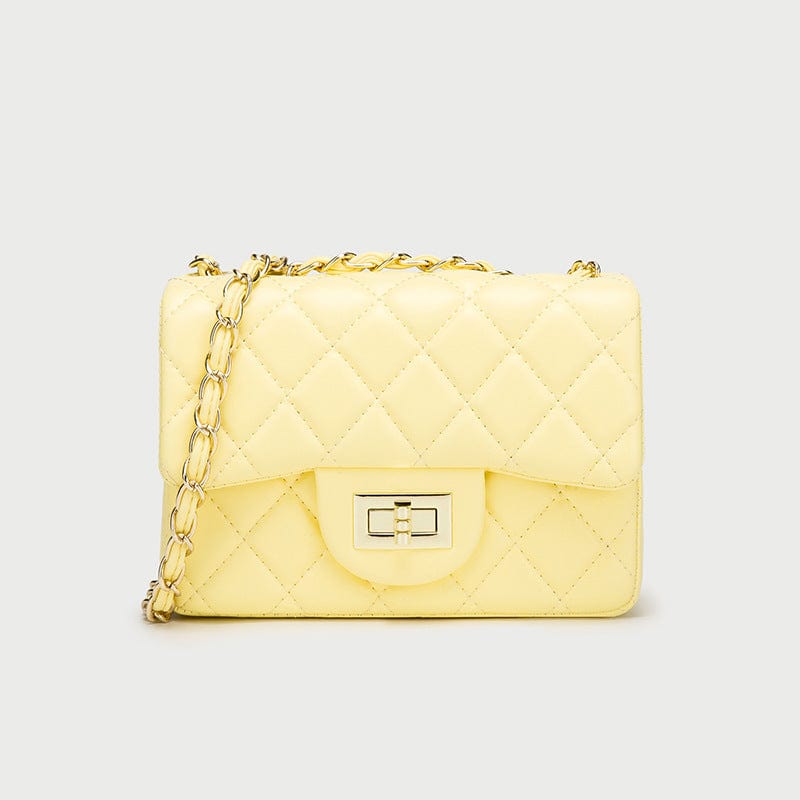 Elegant Chain Shoulder Bag Yellow