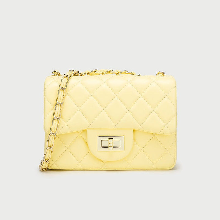 Elegant Chain Shoulder Bag Yellow