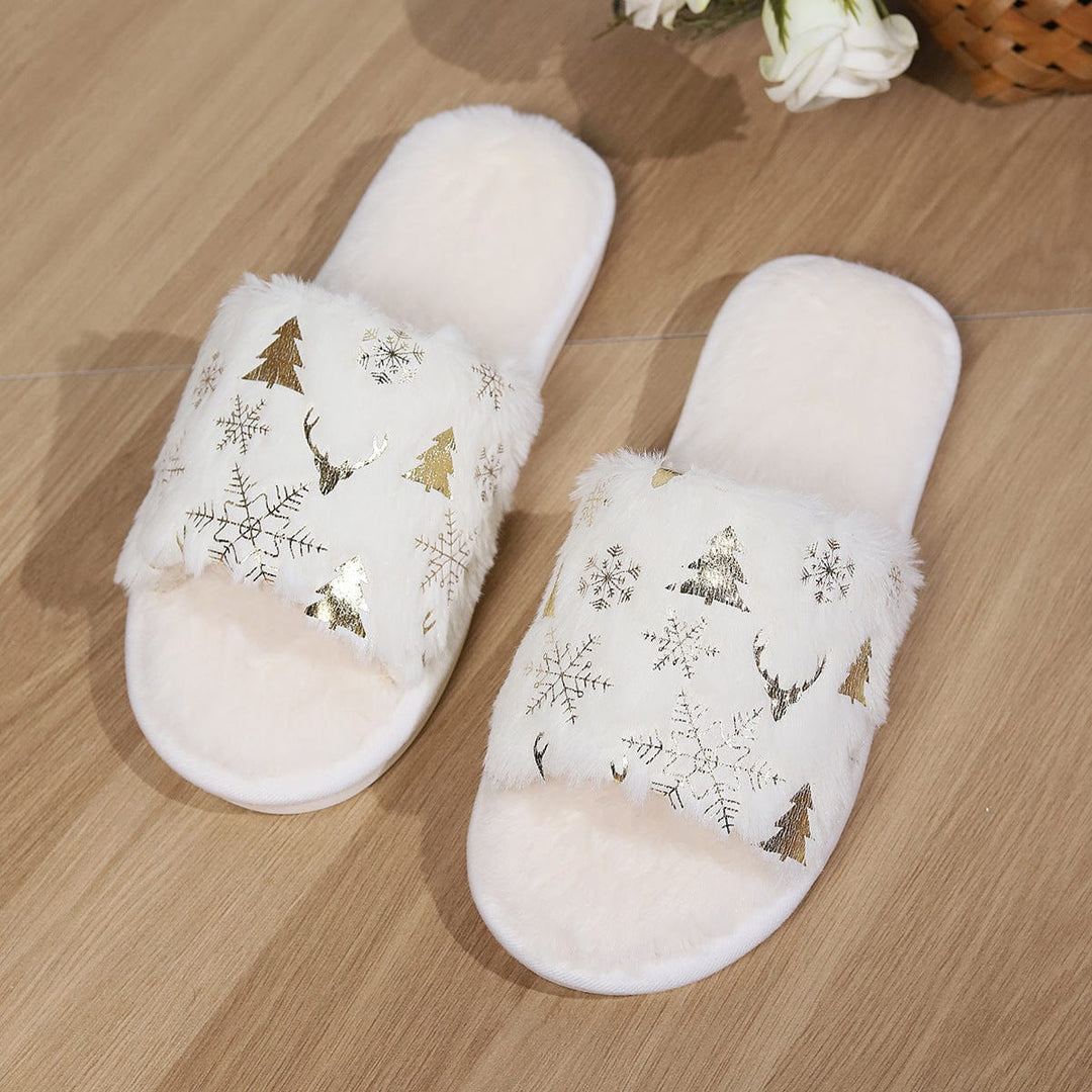 Non-slip Christmas Fluffy Slippers