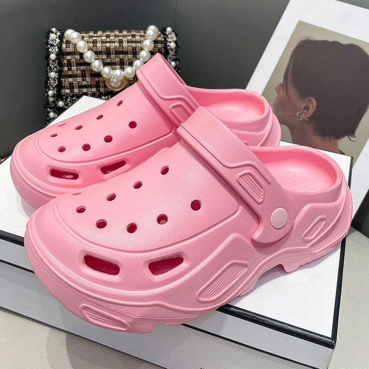 Fleece-lined Platform Slippers Pink Without Cotton Cover / US 4.5-5 / UK 2.5-3 / EU 35-36