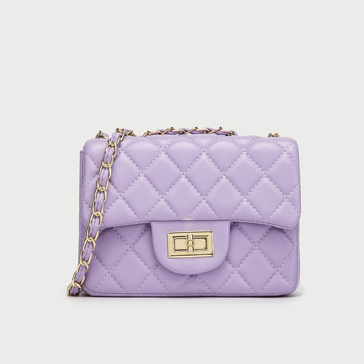 Elegant Chain Shoulder Bag Purple