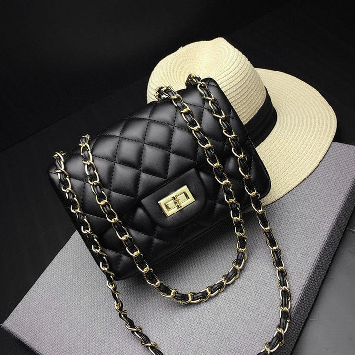 Elegant Chain Shoulder Bag Black