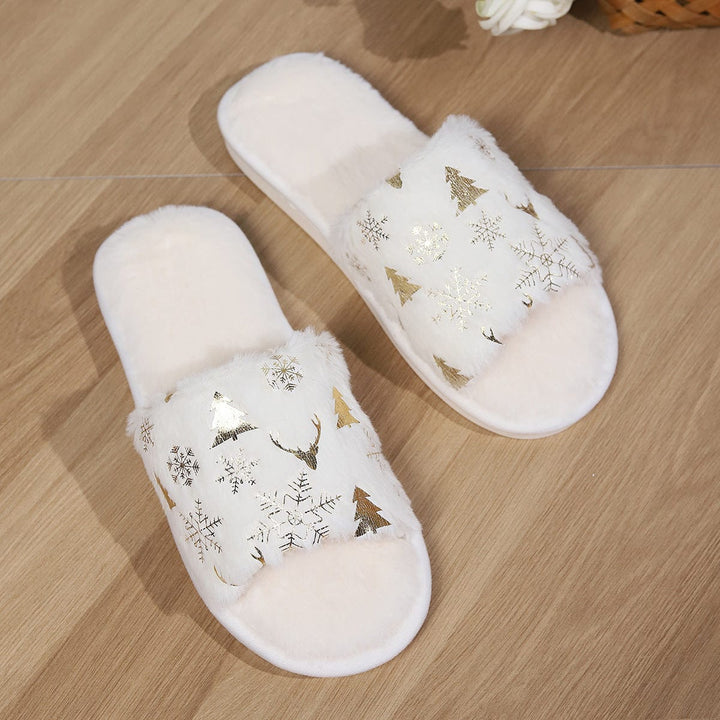 Non-slip Christmas Fluffy Slippers