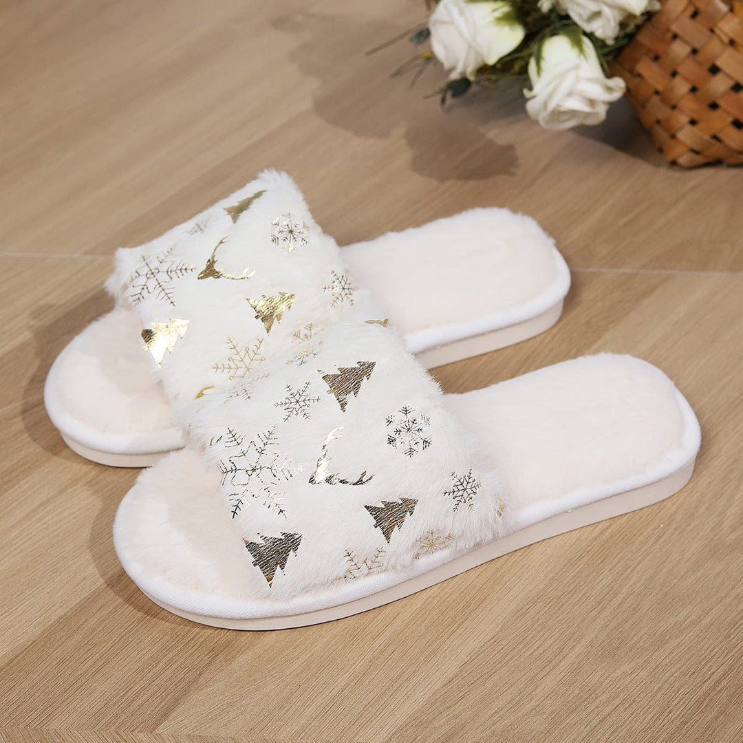 Non-slip Christmas Fluffy Slippers
